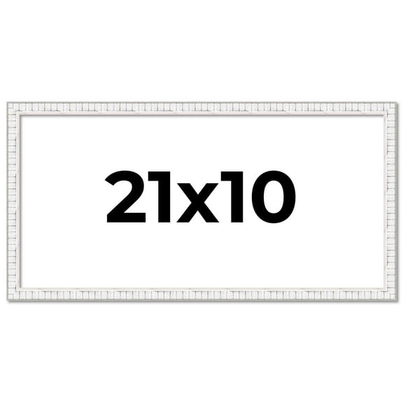 21x10 Frame White Real Wood Picture Frame Width 0.75 inches | Interior Frame Depth 0.5 inches |