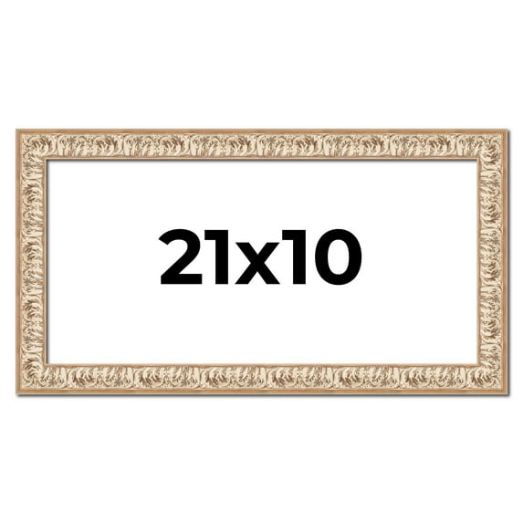 21x10 Frame White Real Wood Picture Frame Width 1.5 inches | Interior Frame Depth 0.5 inches |