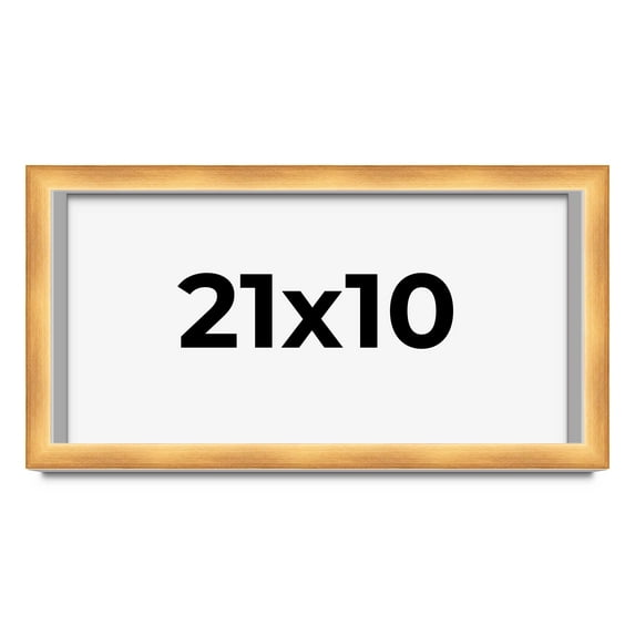 21x10 Shadow Box Bronze Cross-Brushed Display Frame | 1.625 Inches Deep Solid Wood | UV Resistant