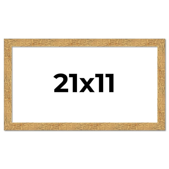 21x11 Frame Beige Real Wood Picture Frame Width 1.25 inches | Interior Frame Depth 0.5 inches |