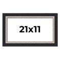 thumbnail image 1 of 21x11 Frame Black Real Wood Picture Frame Width 2.25 Inches | Interior Frame Depth 0.5 Inches |, 1 of 8