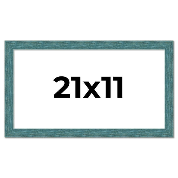 21x11 Frame Blue Rustic Barnwood Solid Wood Picture Frame Width 1.25 Inches | Interior Depth 0.5