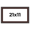 thumbnail image 1 of 21x11 Frame Brown Round Mahogany Solid Wood Picture Frame | 1.625 Inch Moulding Width | with UV, 1 of 8