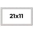 thumbnail image 1 of 21x11 Frame Silver Inner Slope Bevel Picture Frame | 1 Inch Moulding Width | 0.75 Inch Rabbet Depth, 1 of 8