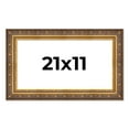 thumbnail image 1 of 21x11 Frame Vintage Gold Solid Wood Picture Frame | 2.5 Inch Moulding Width | Ornate Bronze Museo, 1 of 8