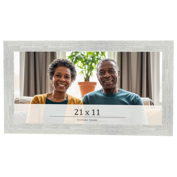 21x11 Frame White Real Wood Picture Frame Width 1.5 inches | Interior Frame Depth 0.5 inches | Barn