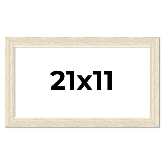 21x11 Frame White Real Wood Picture Frame Width 1.5 inches | Interior Frame Depth 0.5 inches | Barn