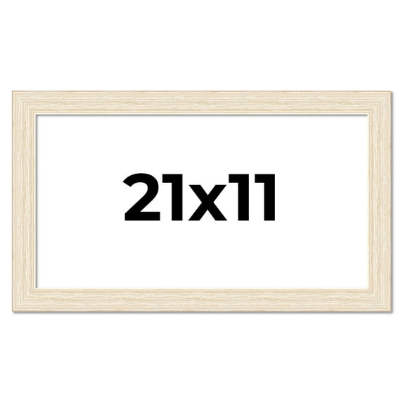21x11 Frame White Real Wood Picture Frame Width 1.5 inches | Interior Frame Depth 0.5 inches | Barn