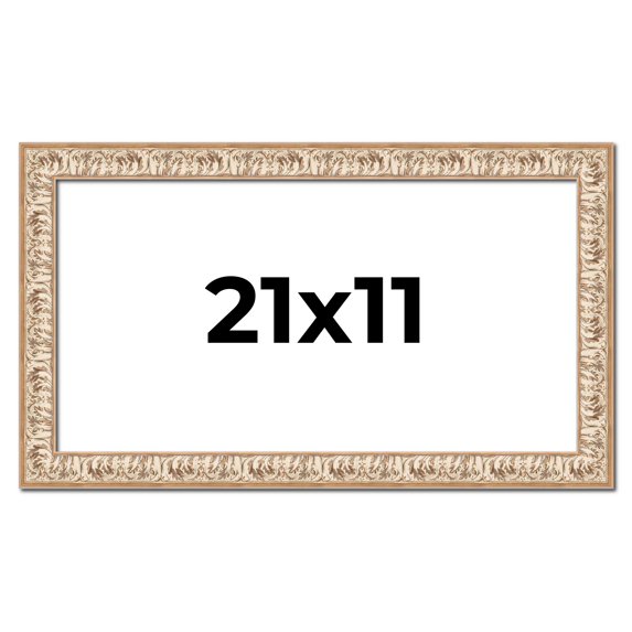 21x11 Frame White Real Wood Picture Frame Width 1.5 inches | Interior Frame Depth 0.5 inches |