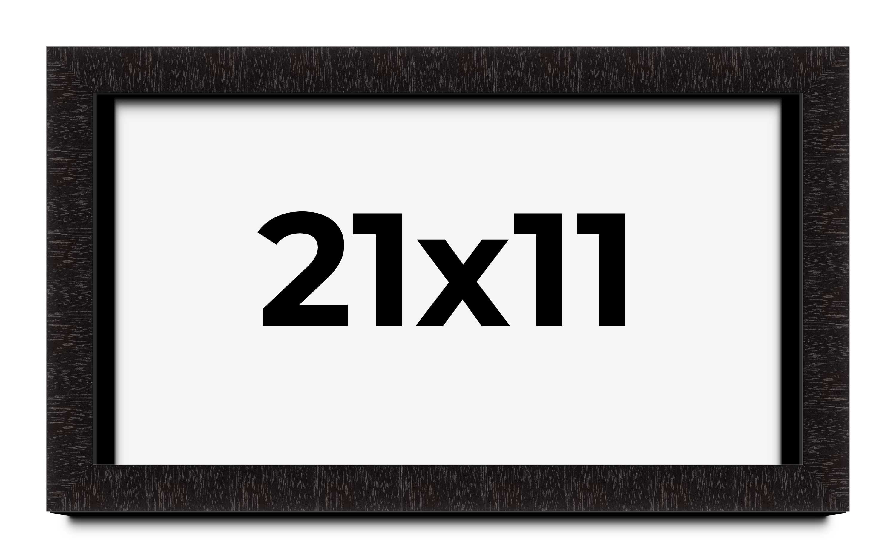 One Rabbet Frame 21x11 Shadow Box Black Solid Wood Display Picture Frame | 1 Inch Rabbet ...