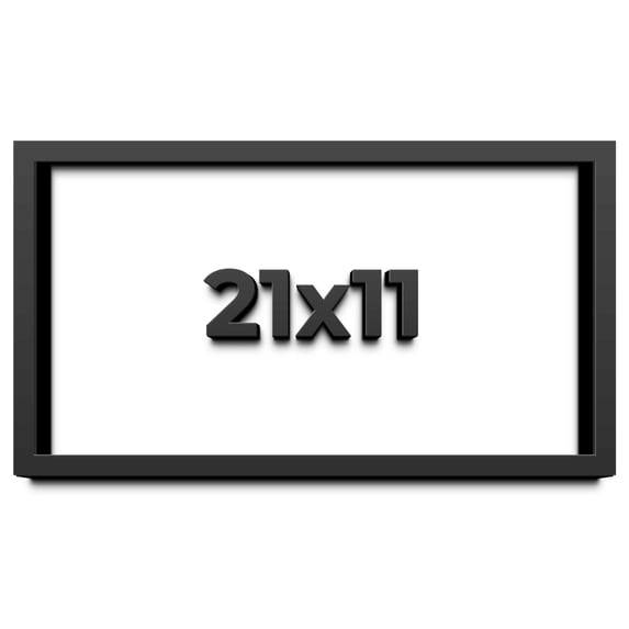 21x11 Shadow Box Frame Black | 1 inches Deep Real Wood Contemporary ...