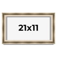 thumbnail image 1 of 21x11 Shadow Box Frame Silver | 1.75 inches Deep Real Wood Traditional Shadowbox Display Frame | UV, 1 of 8