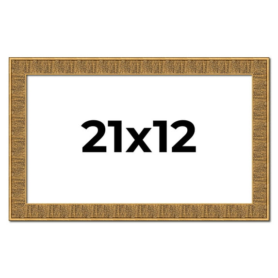 21x12 Frame Black and Gold Distressed Solid Wood Sonoma Picture Frame | 1.625 Inch Moulding Width |