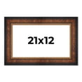 thumbnail image 1 of 21x12 Frame Brown Walnut Gold Ornate Trim Solid Wood Plein Air Picture Frame | 3 Inch Moulding, 1 of 8