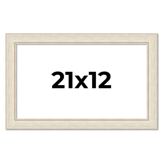 21x12 Frame White Real Wood Picture Frame Width 1.75 inches | Interior Frame Depth 0.5 inches |