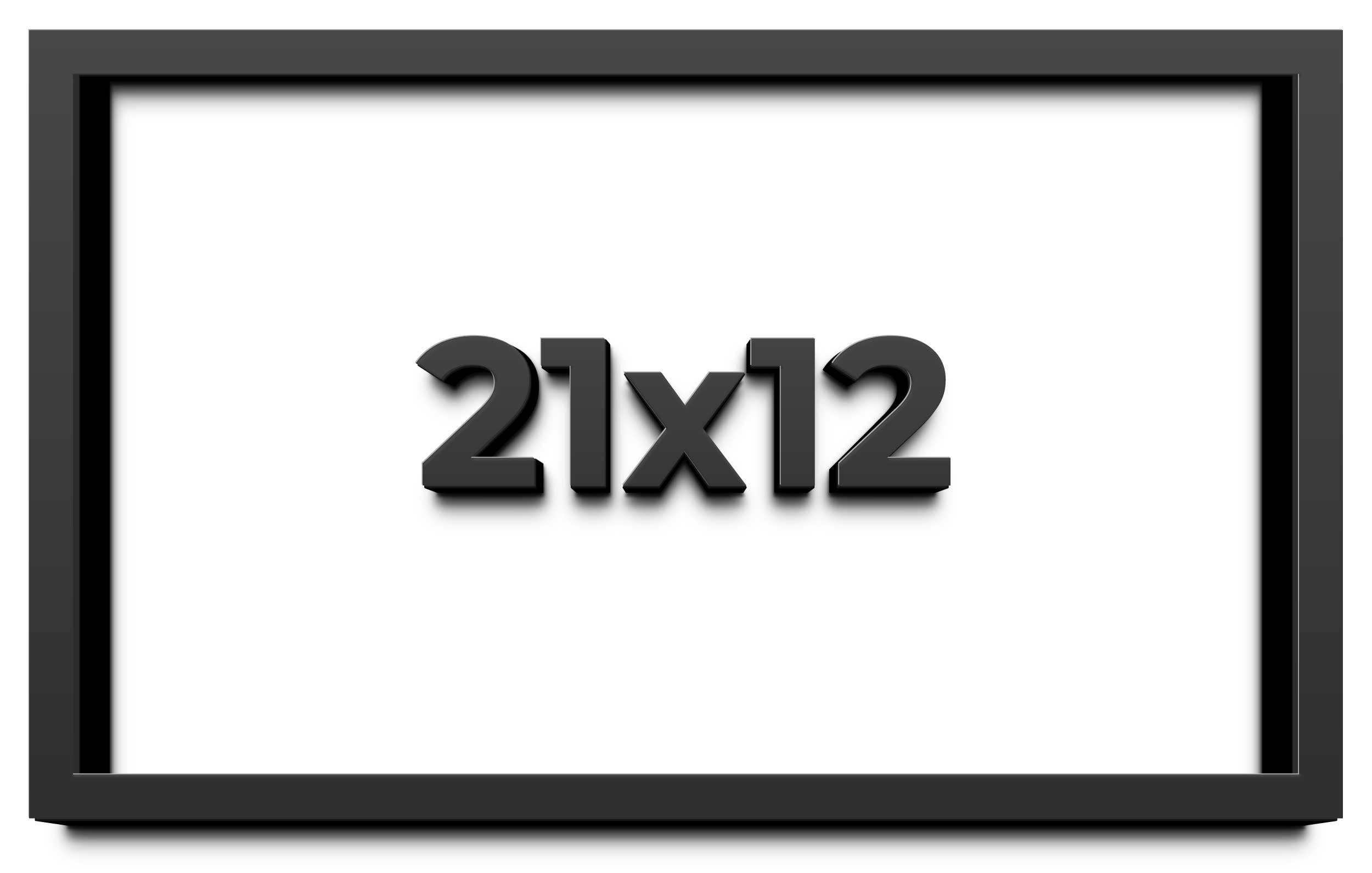 21x12 Shadow Box Frame Black | 1 inches Deep Real Wood Contemporary ...