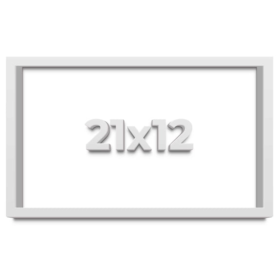 21x12 Shadow Box Frame White | 1 Inches Deep Real Wood Contemporary Shadowbox Display Frame | UV