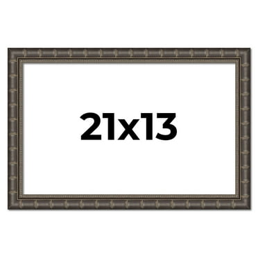 21x13 Frame Black Bamboo Solid Wood Picture Frame Width 1.5 Inches | Interior Frame Depth 0.5
