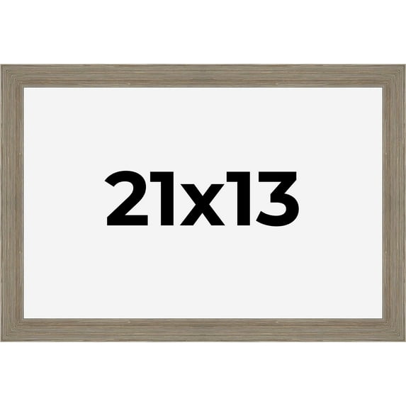21x13 Frame Gray Barnwood Rustic Solid Wood Picture Frame | 1.5 Inch Moulding Width | Includes UV
