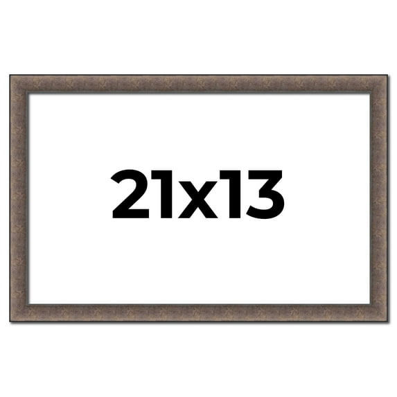 21x13 Frame Silver Real Wood Picture Frame Width 1.25 Inches | Interior Frame Depth 0.5 Inches |