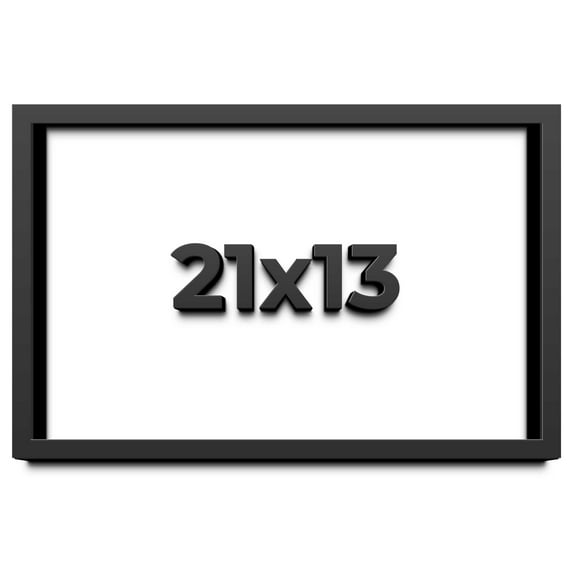 21x13 Shadow Box Frame Black | 1 inches Deep Real Wood Contemporary Shadowbox Display Frame | UV