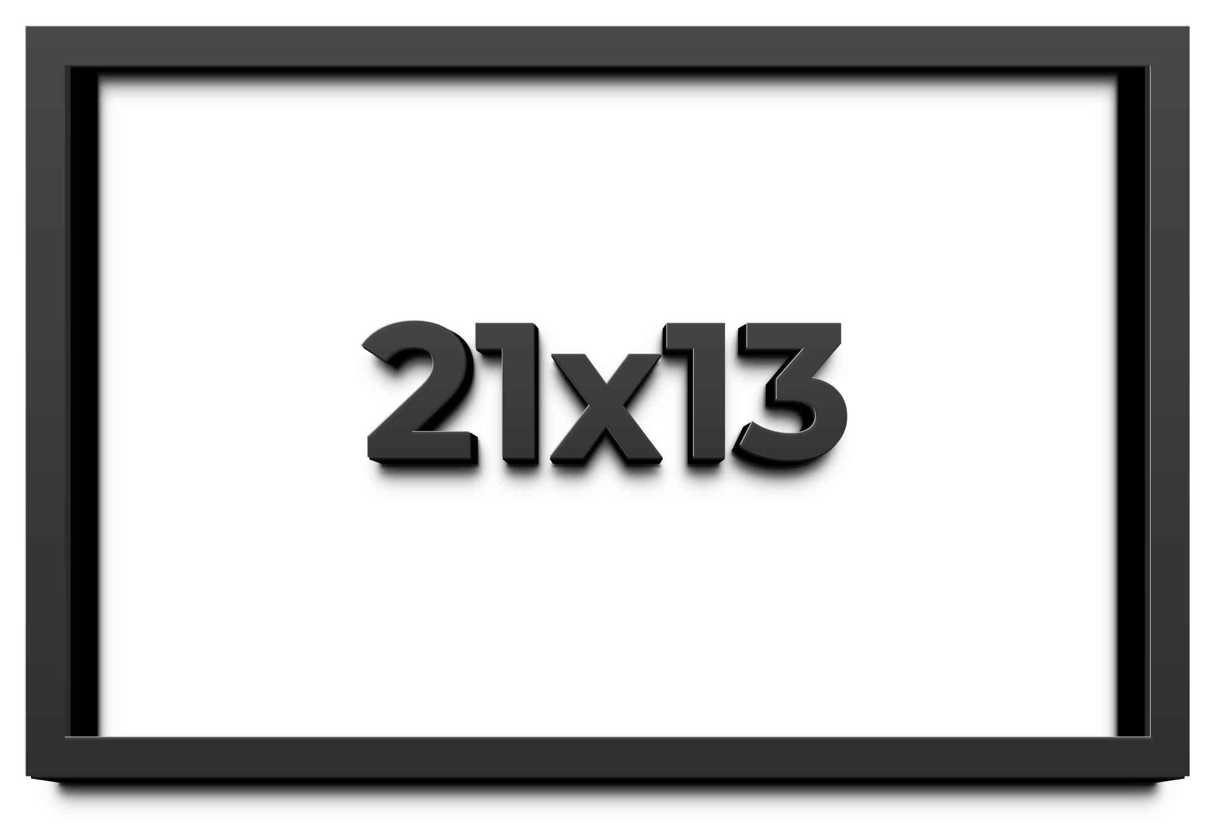 21x13 Shadow Box Frame Black | 2 Inches Deep Real Wood Contemporary ...