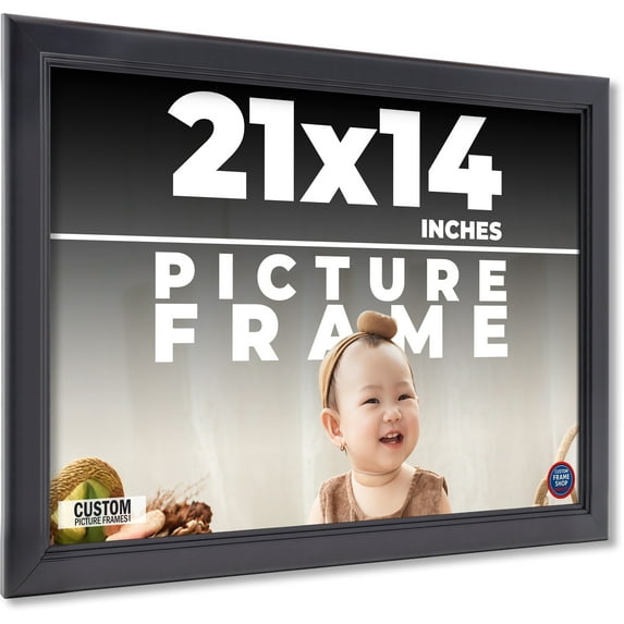 21x14 Frame Black Passaggi Solid Wood Picture Frame Width 1.5 Inches | Interior Depth 0.5 Inches |