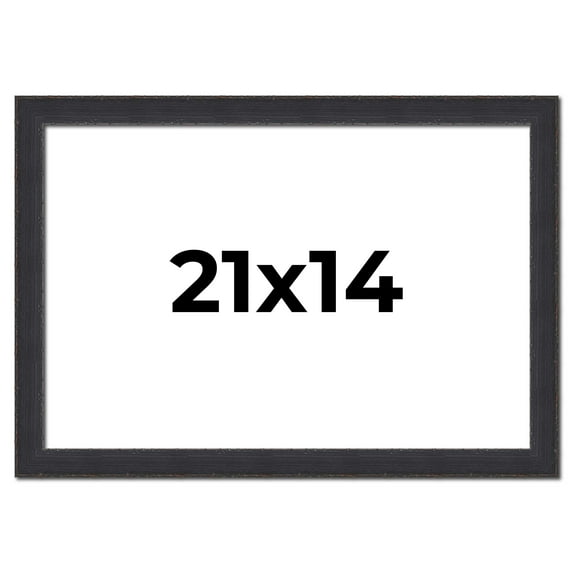 21x14 Frame Black Real Wood Picture Frame Width 1.25 Inches | Interior Frame Depth 0.5 Inches |