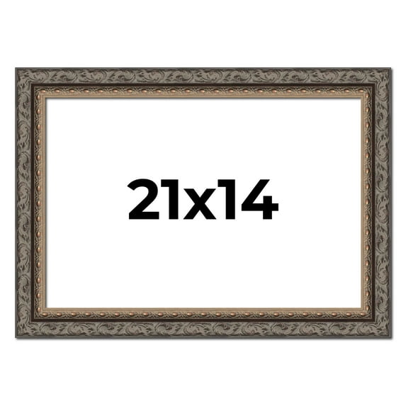 21x14 Frame Black Real Wood Picture Frame Width 2 inches | Interior Frame Depth 0.5 inches | Fitz