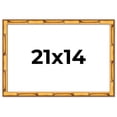 thumbnail image 1 of 21x14 Frame Gold Bamboo Solid Wood Picture Frame | 1 Inch Moulding Width | Interior Frame Depth, 1 of 8