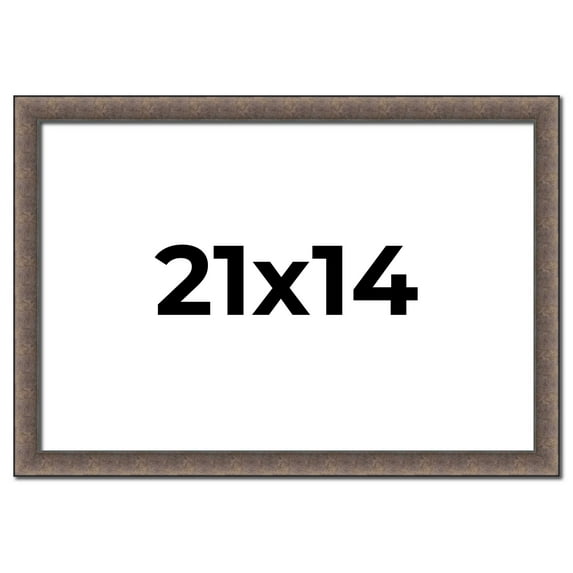 21x14 Frame Silver Real Wood Picture Frame Width 1.25 Inches | Interior Frame Depth 0.5 Inches |