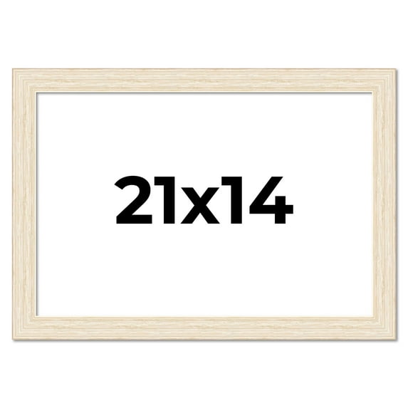 21x14 Frame White Real Wood Picture Frame Width 1.5 inches | Interior Frame Depth 0.5 inches | Barn