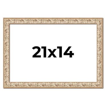 21x14 Frame White Real Wood Picture Frame Width 1.5 inches | Interior Frame Depth 0.5 inches |