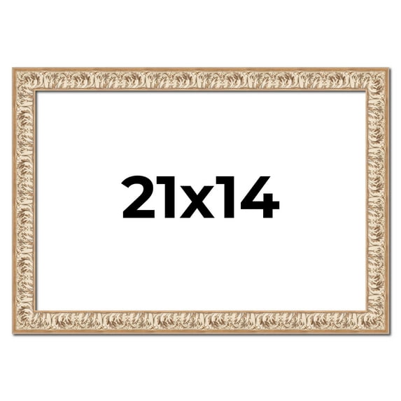 21x14 Frame White Real Wood Picture Frame Width 1.5 inches | Interior Frame Depth 0.5 inches |