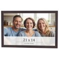 thumbnail image 1 of 21x14 Rustic Brown Real Wood Picture Frame Width 0.75 inches | Interior Frame Depth 0.5 inches |, 1 of 8