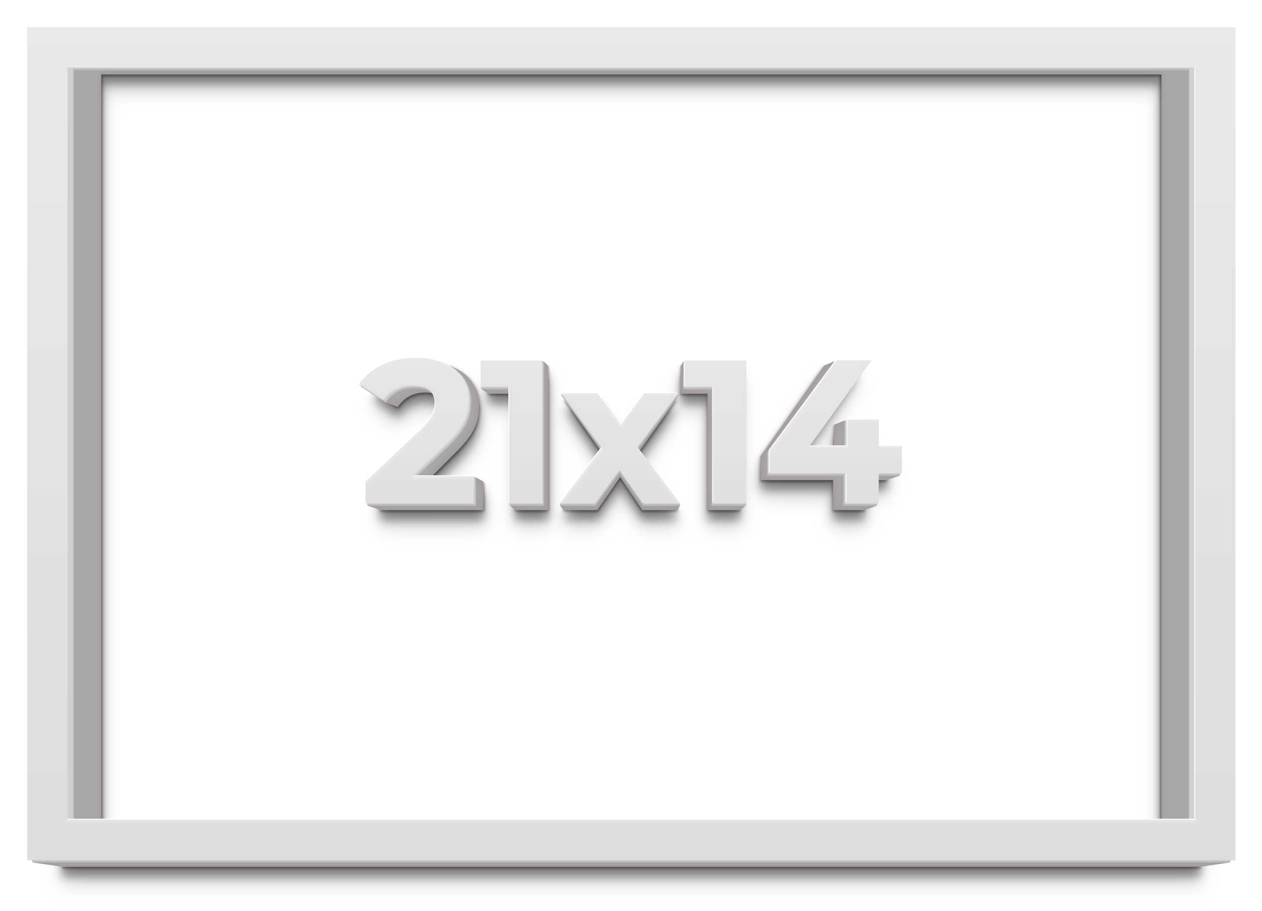 21x14 Shadow Box Frame White | 2 Inches Deep Real Wood Contemporary ...
