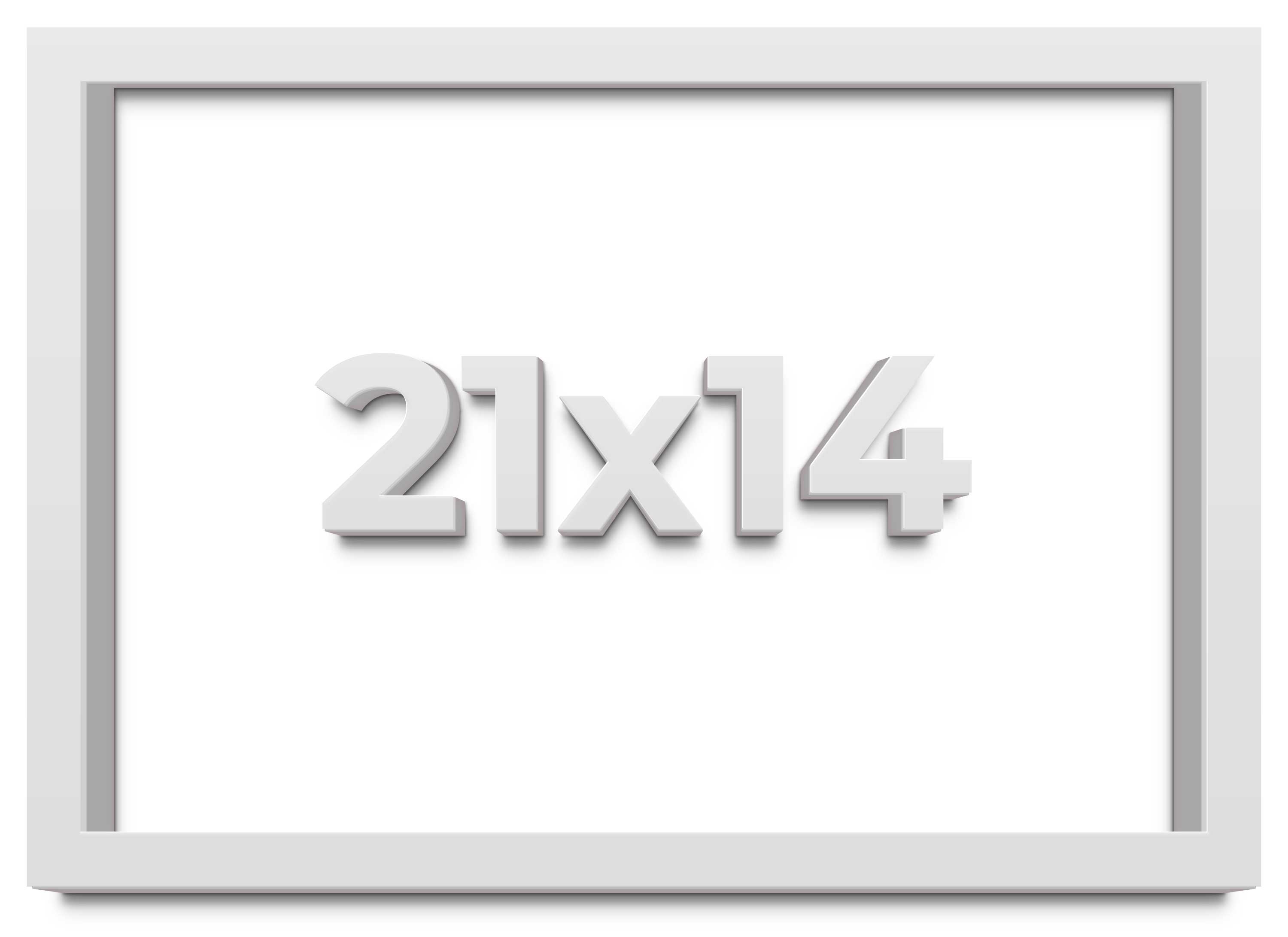 21x14 Shadow Box High Gloss White Display Frame | 1.625 Inches Deep | 1 ...