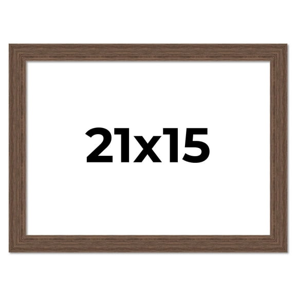 21x15 Frame Brown Distressed Barnwood Picture Frame | Rustic Farmhouse Photo Frame Includes UV