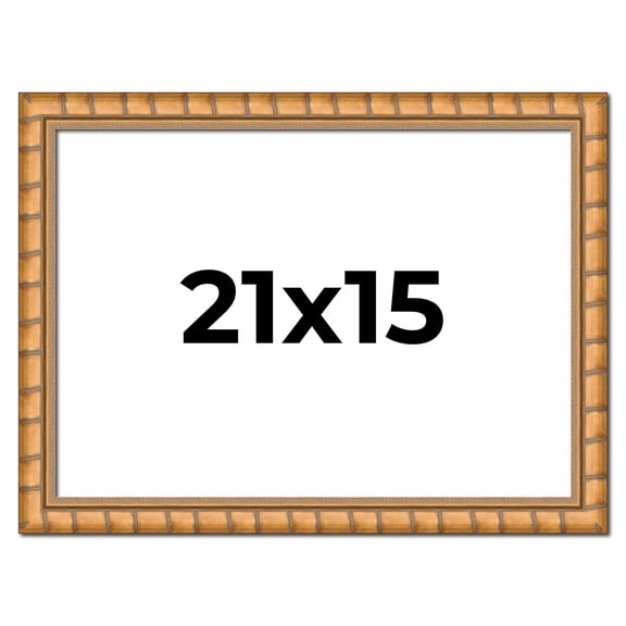 21x15 Frame Gold Real Wood Picture Frame Width 1.5 inches | Interior Frame Depth 0.5 inches |
