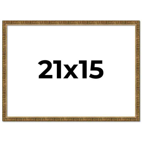 21x15 Frame Gold Solid Wood Picture Frame - Complete Modern Photo Frame Includes UV Acrylic