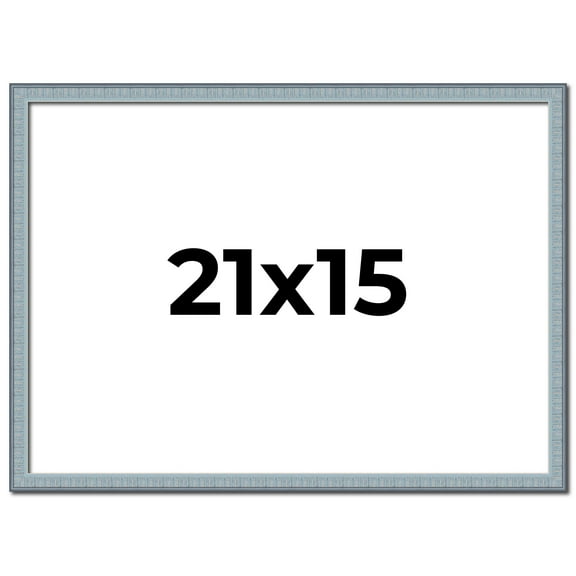 21x15 Frame Rustic Sky Blue Solid Wood Picture Frame | 0.75 Inch Moulding Width |Includes UV