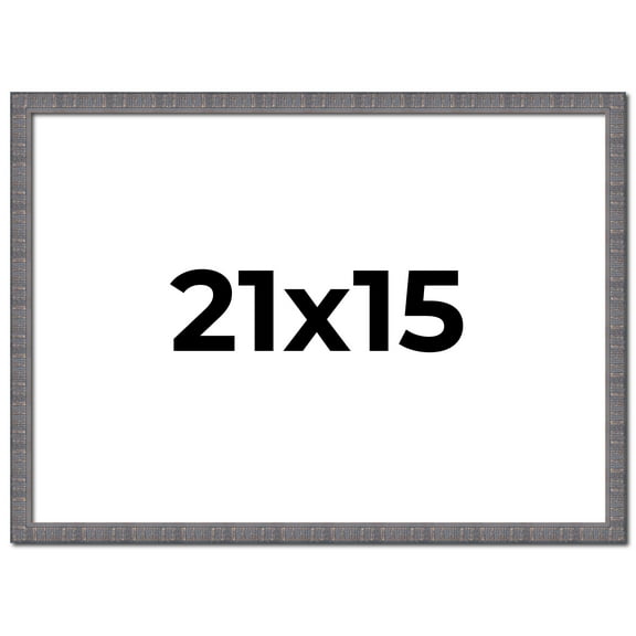 21x15 Frame Slate Blue Distressed Rustic Solid Wood Picture Frame | 0.75 Inch Moulding Width |