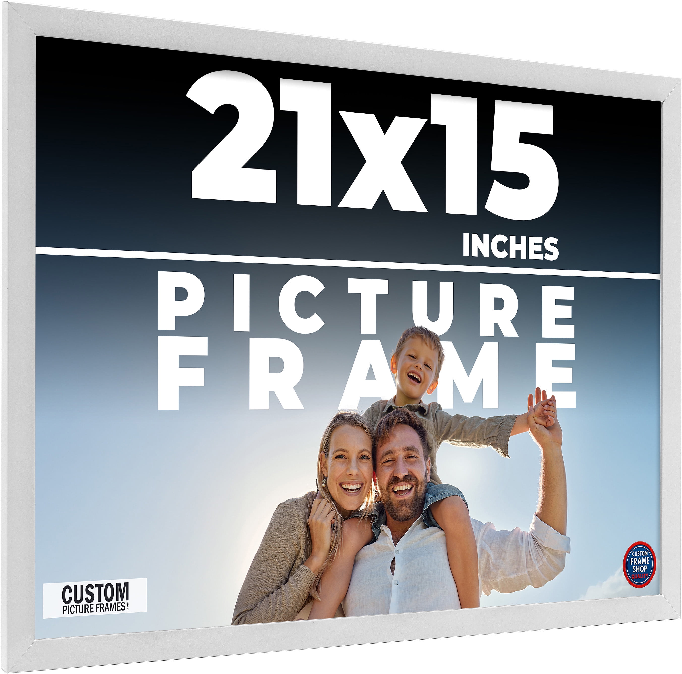 値下げPICTURE ピクチャーLサイズ　上下セット 21x15 Frame White Real Wood Picture Frame Width 1.75 inches