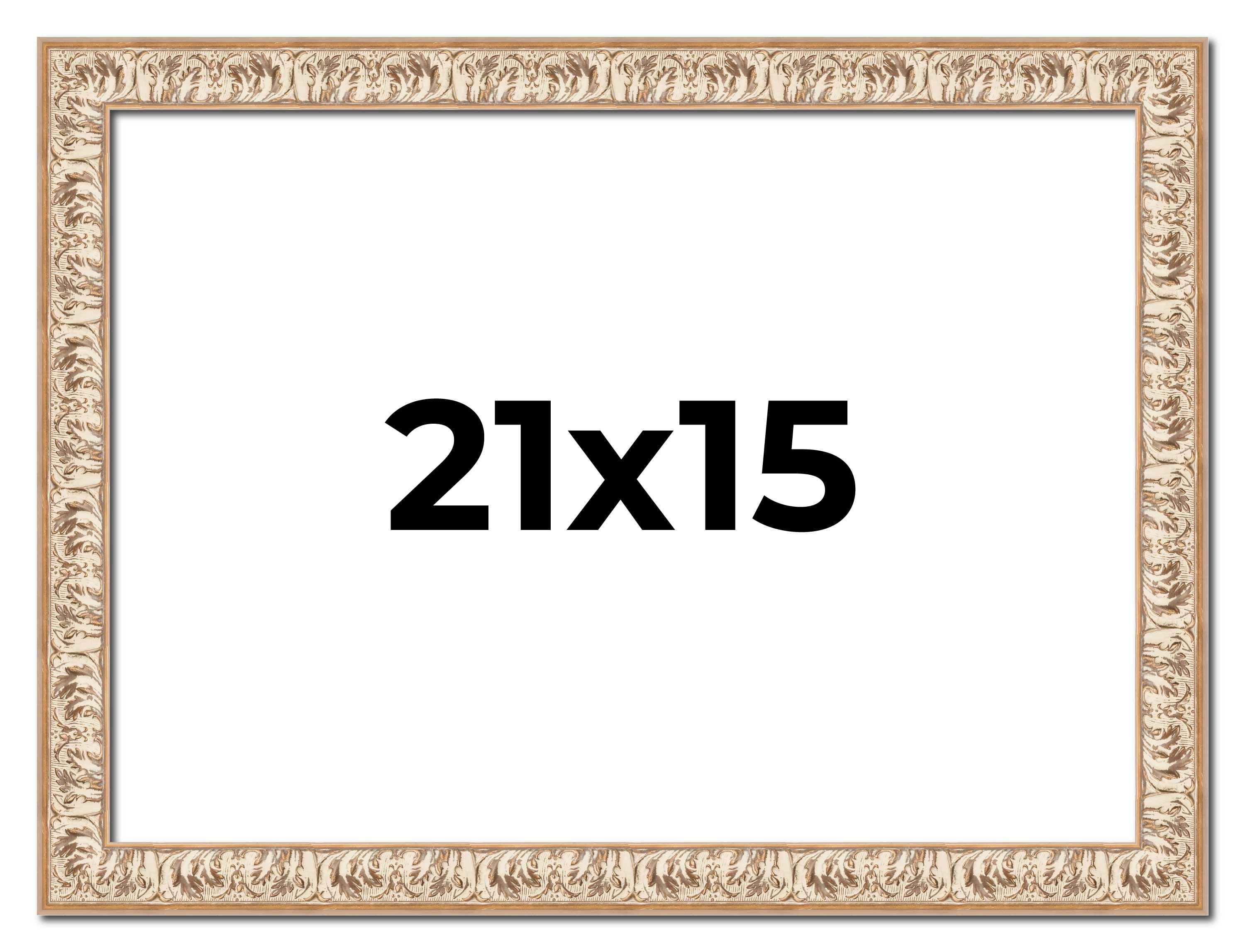 21x15 Frame White Real Wood Picture Frame Width 1.75 inches