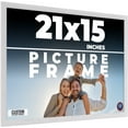thumbnail image 1 of 21x15 Frame White Solid Wood Picture Frame Includes UV Acrylic Shatter Guard Front, Acid Free Foam, 1 of 7