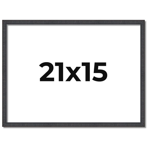 21x15 Rustic Brown Real Wood Picture Frame Width 0.75 inches | Interior Frame Depth 0.5 inches |