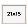 thumbnail image 1 of 21x15 Shadow Box Cream of Wheat White Washed Display Frame | 0.875 Inches Deep Solid Wood Shadowbox, 1 of 8