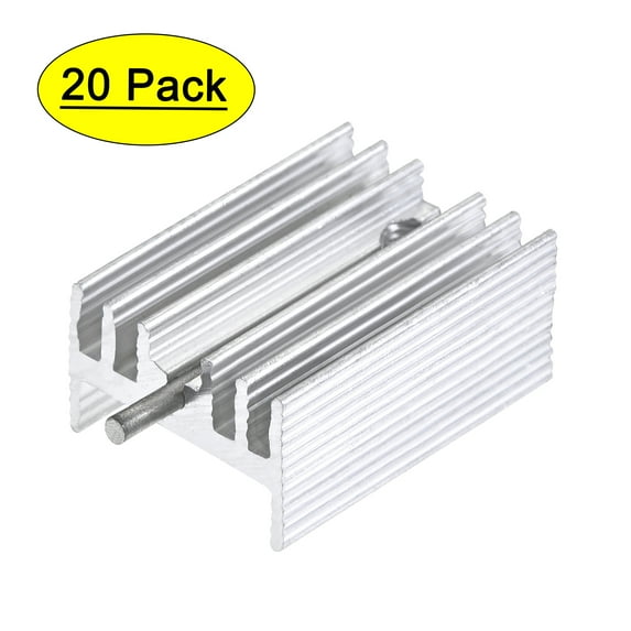 21x15x10mm TO-220 Aluminum Heatsink for Cooling MOSFET Transistors Diodes with a Support Pin 20pcs