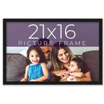 21x16 Frame Black Real Wood Picture Frame Width 0.75 inches | Interior Frame Depth 0.5 inches |