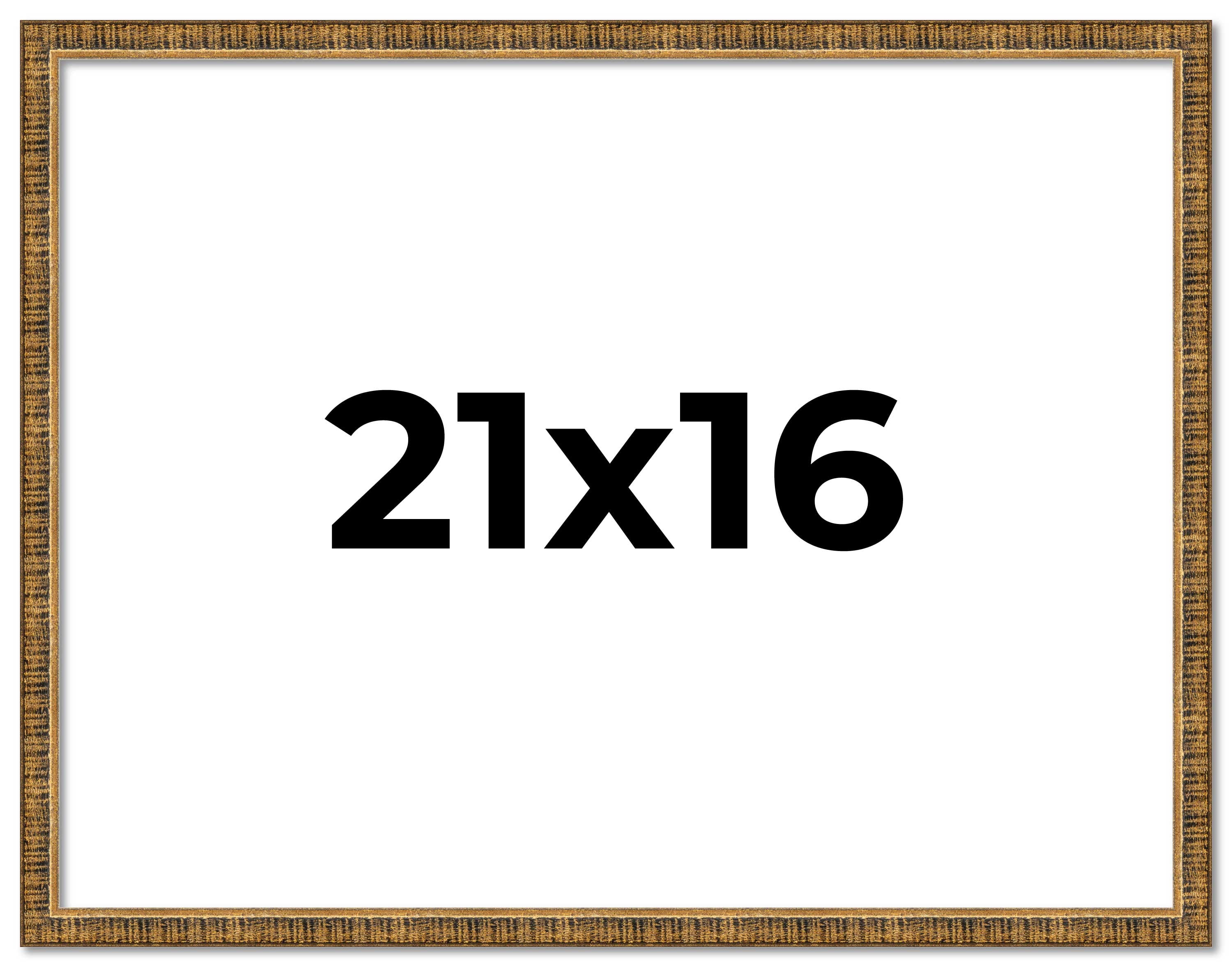 21x16 Frame Gold Solid Wood Picture Frame - Complete Modern Photo